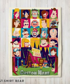 Cute Gravity Falls Mystery Shack Characters Collage Blanket Fleece Customized Blanket