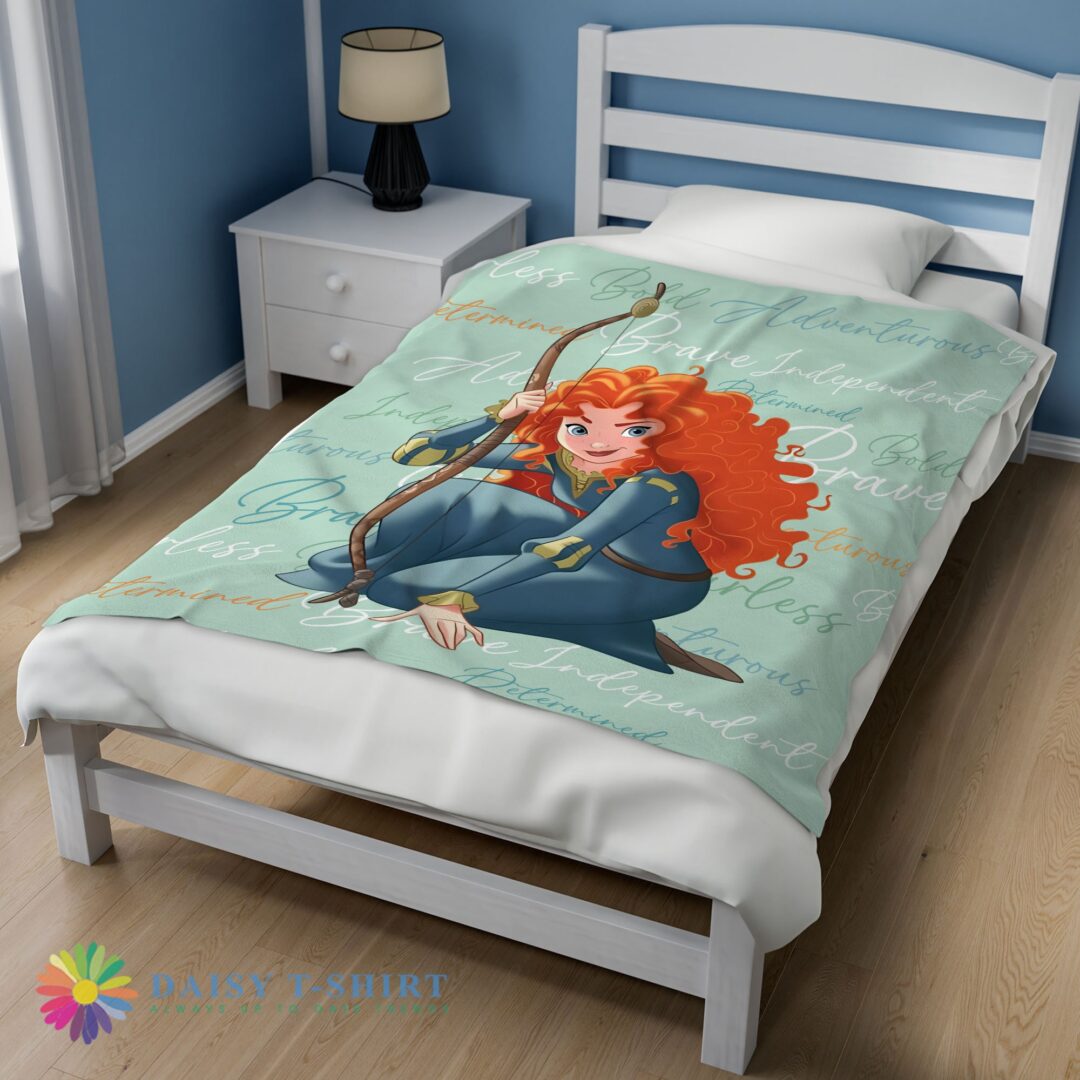 Cute Happy Disney Brave Merida Princess Blanket Fleece