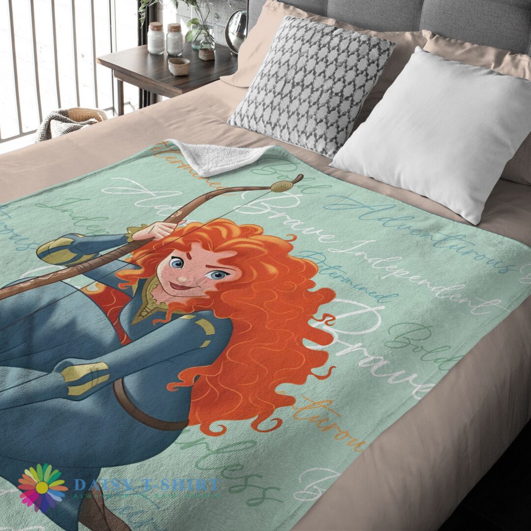 Cute Happy Disney Brave Merida Princess Blanket Fleece