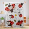 Cute Ladybug Cartoon Blanket Customized Blanket