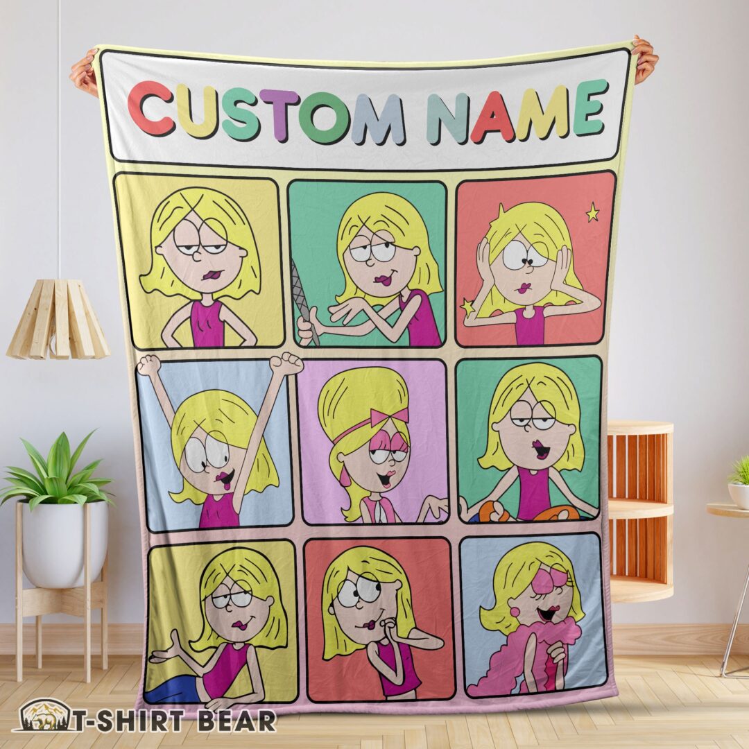 Cute Lizzie McGuire Cartoon Character Blanket Fleece Customized Blanket