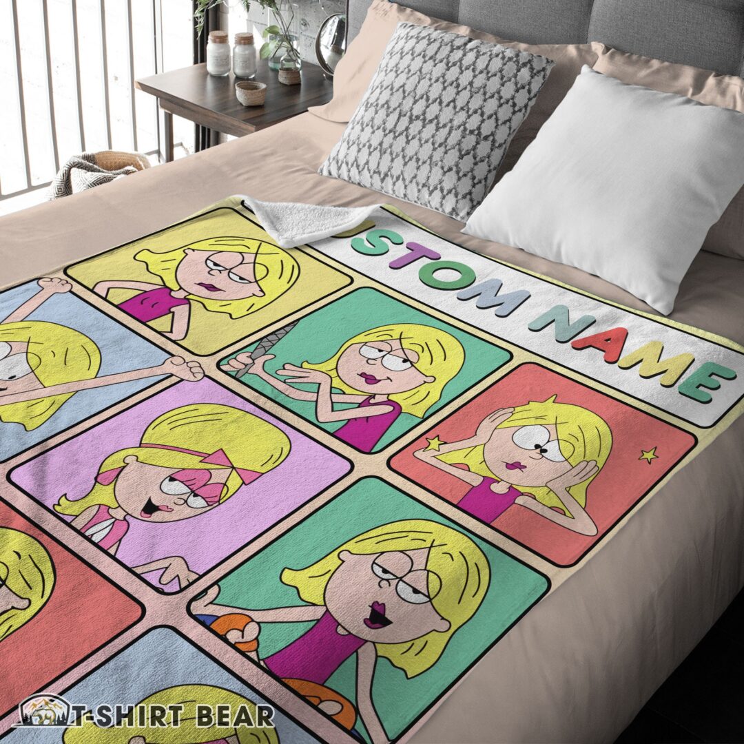 Cute Lizzie McGuire Cartoon Character Blanket Fleece Customized Blanket