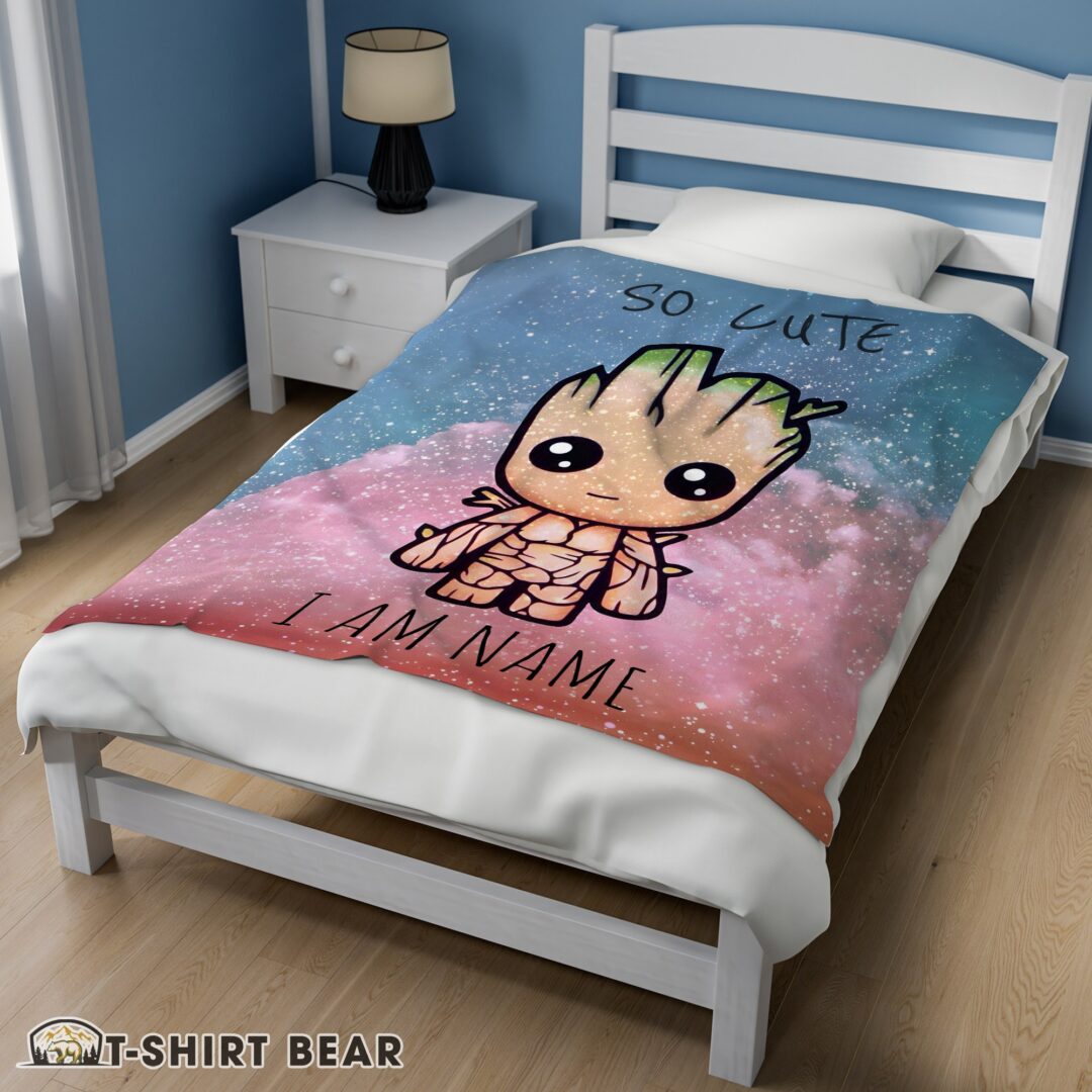 Cute Marvel SuperHero Baby Groot and Friends Birthday Cute Blanket Fleece Customized Blanket-mk-02