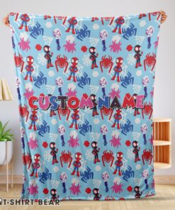 Cute Marvel Superhero Spidey And His Amazing Friends Birthday Cute Blanket Fleece Customized Blanket