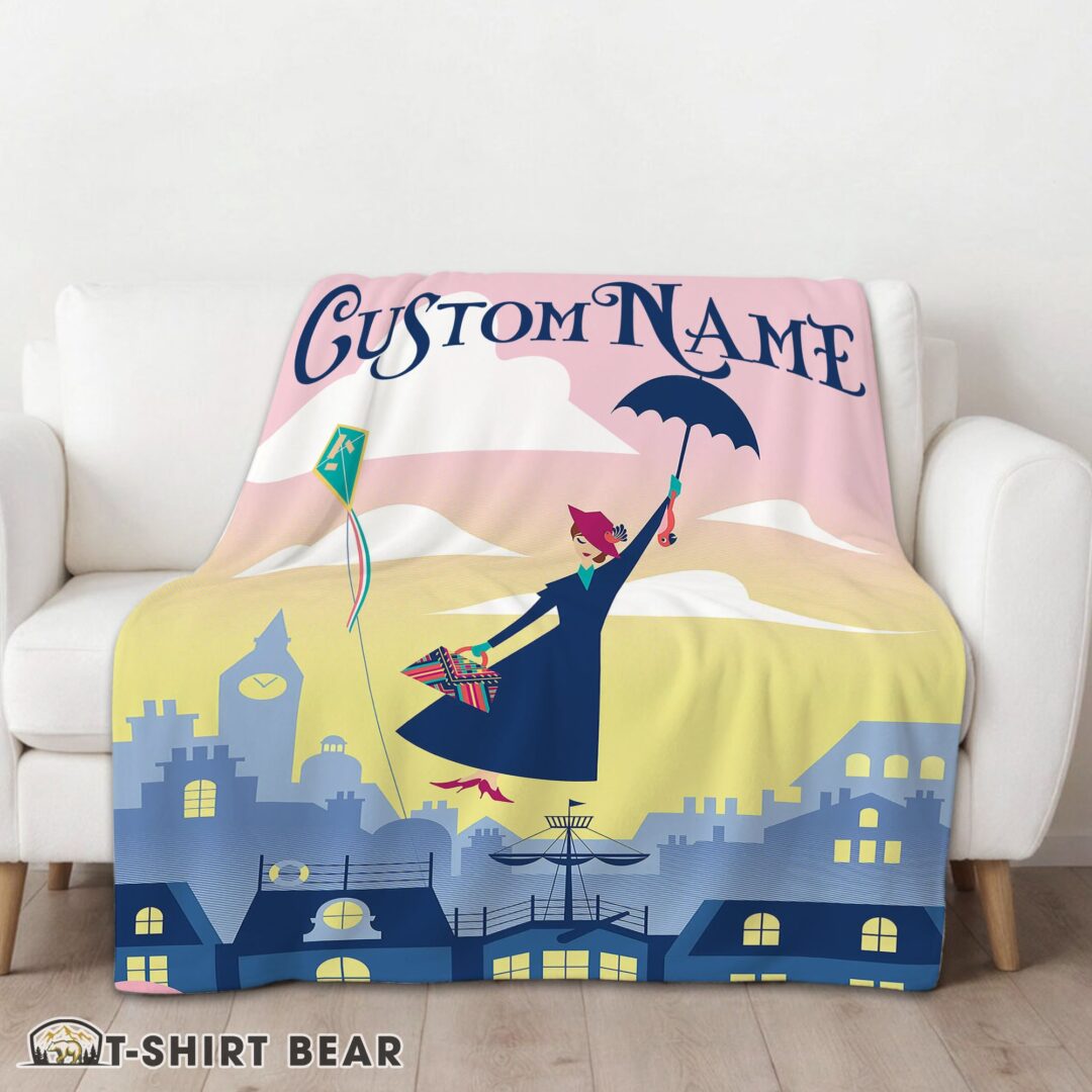 Cute Mary Poppins Returns Holiday Blanket Fleece Customized Blanket