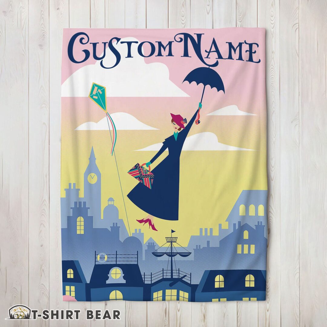 Cute Mary Poppins Returns Holiday Blanket Fleece Customized Blanket