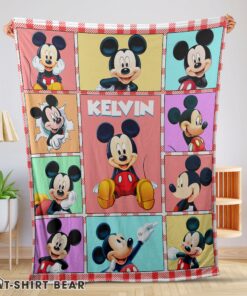 Cute Mickey Mouse Collage Blanket Fleece Customized Blanket