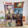 Cute Official Disney Chicken Little Collage Poster Blanket Fleece Customized Blanket