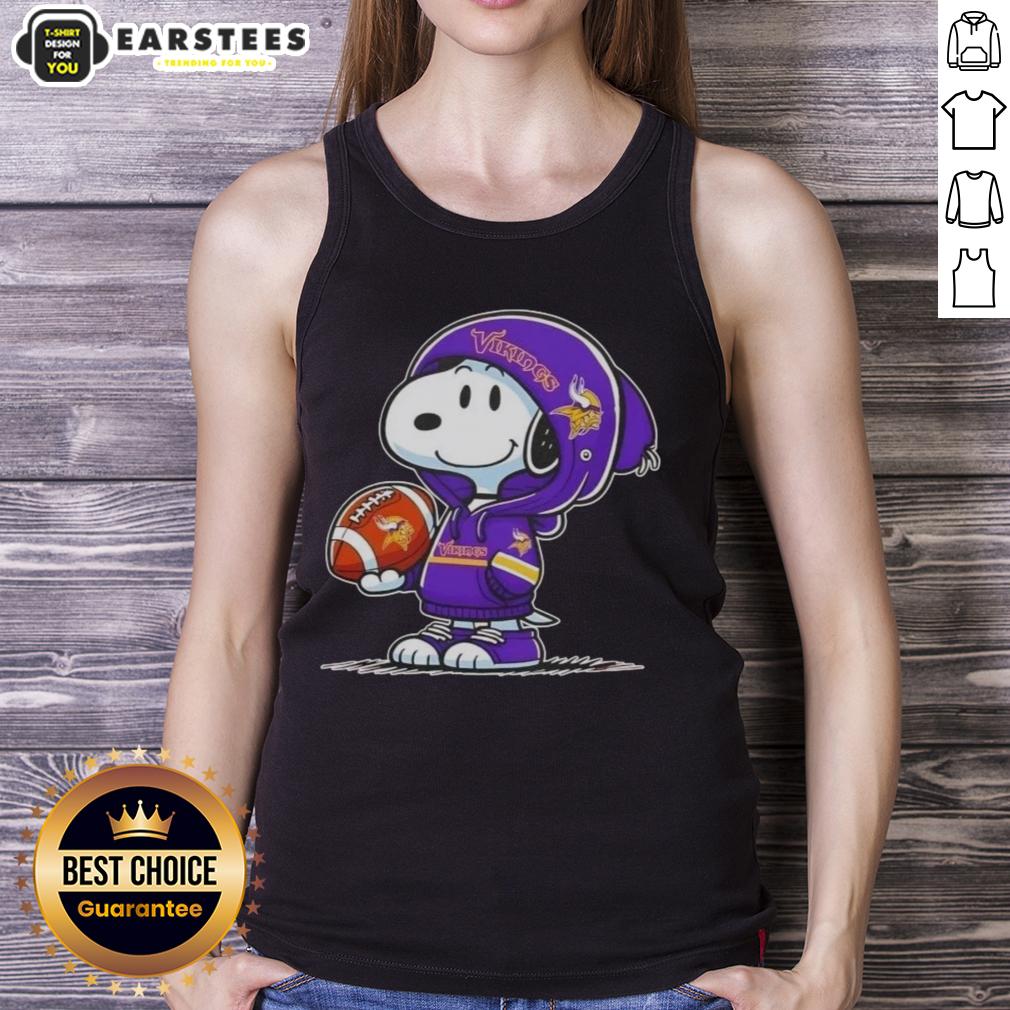 cute-peanuts-snoopy-wearing-hoodie-minnesota-vikings-and-smilling-at-fans-tank-top Alt Text: Cute Peanuts Snoopy wearing a Minnesota Vikings hoodie and smiling at fans on a tank top design.