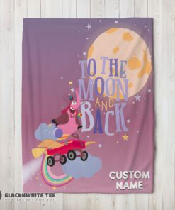 Cute Perfect Disney Inside Out Bing Bong To The Moon And Back Blanket Fleece Customized Blanket