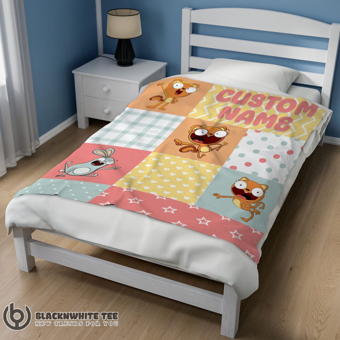 Cute Perfect Disney Kiff Chatterley & Barry Buns Pattern Blanket Fleece Customized Blanket-mk-01 (2)