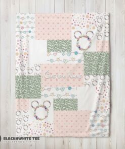 Cute Perfect Disney Mickey Logo Heart Texture Blanket Fleece Customized Blanket