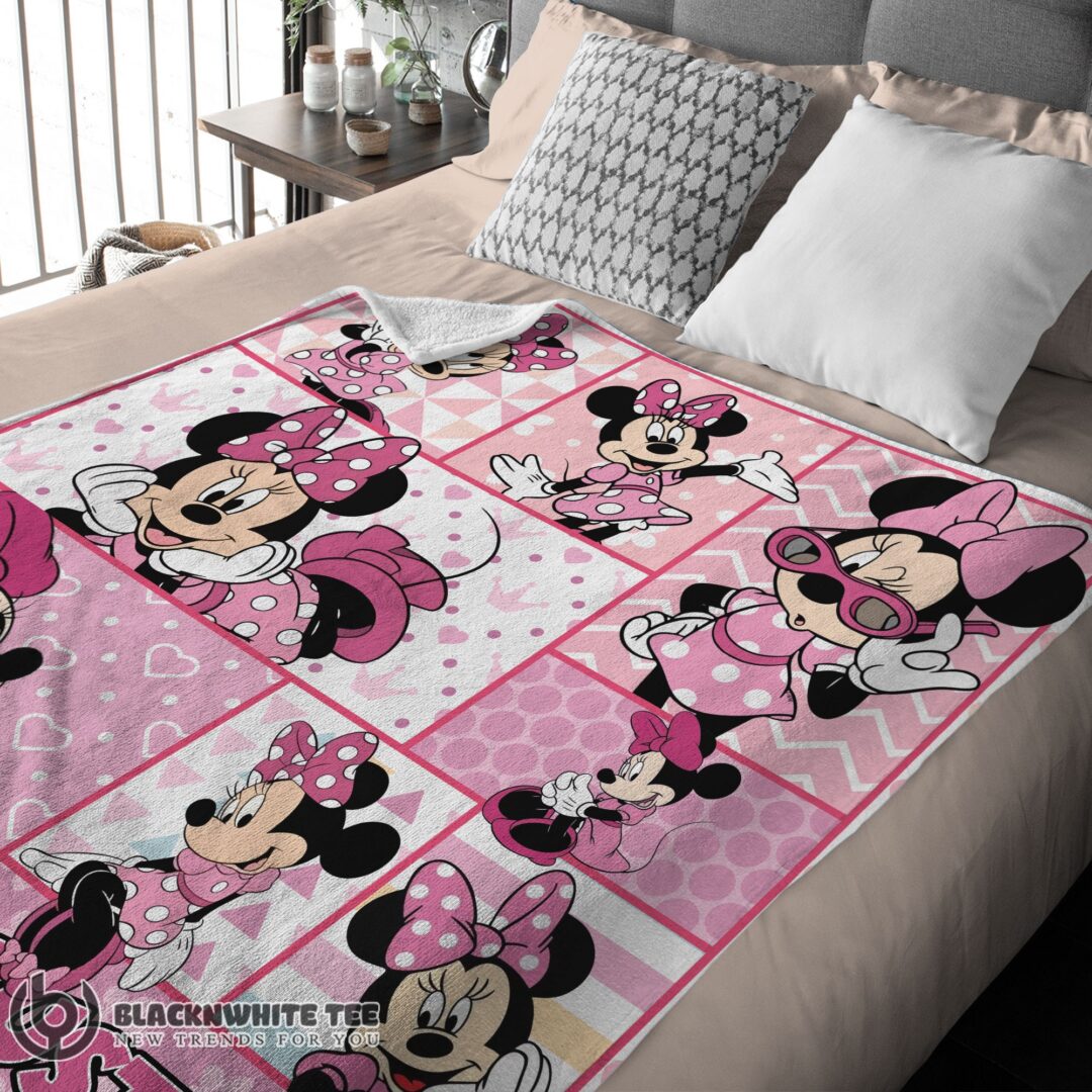 Cute Perfect Disney Minnie Mouse And Friends Minnie Mouse Moods Blanket Customize Blanket-mk-01 (2)