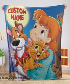 Cute Perfect Disney Oliver & Company Jenny Foxworth Oliver Dodger Blanket Fleece Customized Blanket