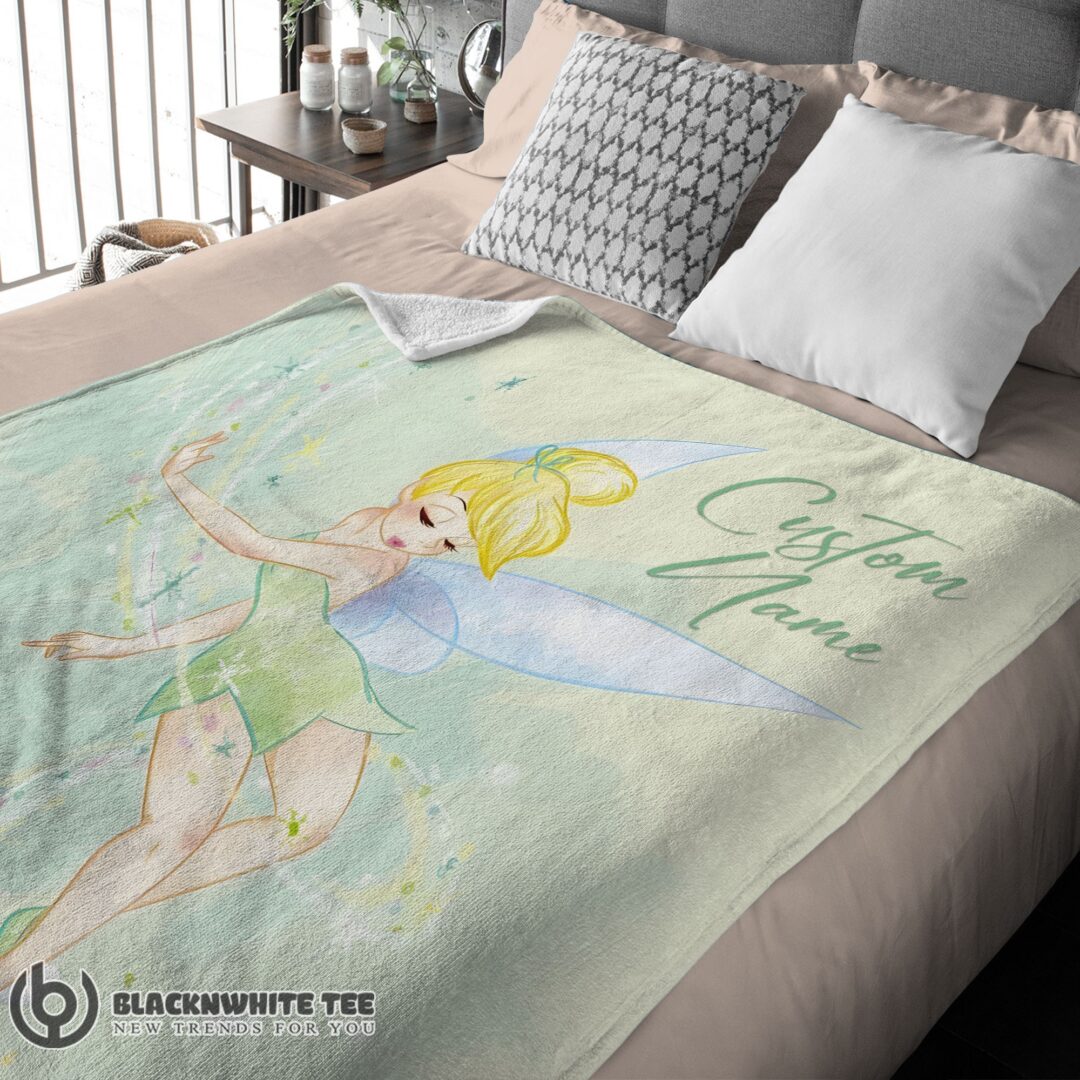 Cute Perfect Disney Peter Pan Tinker Bell Blanket Fleece Customized Blanket-mk-01 (3)