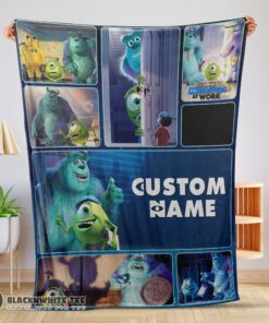 Cute Perfect Disney Pixar Mike & Sulley Monsters Inc Blanket Fleece Customized Blanket