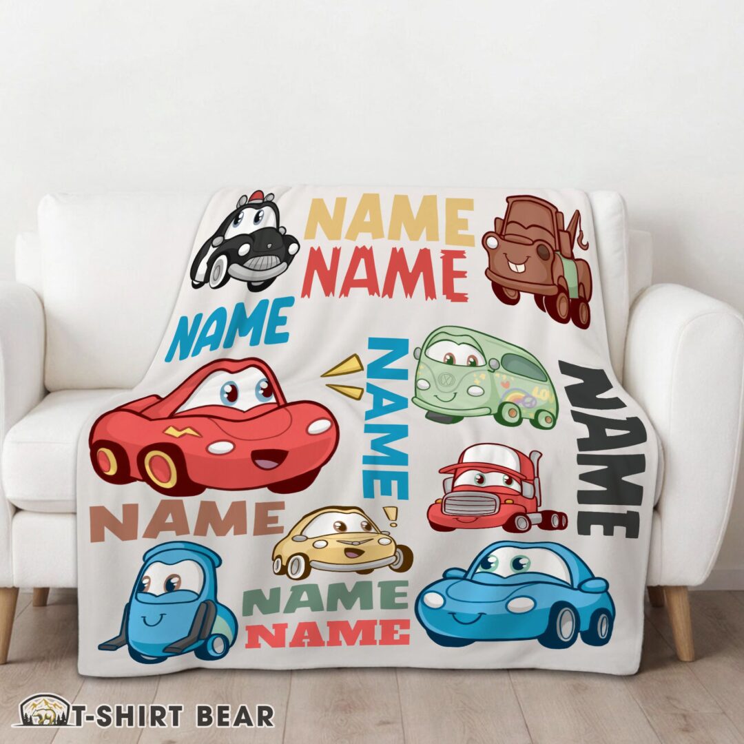 Cute Pixar Cartoon Cars Cute Character Blanket Fleece Customized Blanket-mk-01