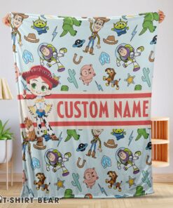 Cute Pixar Toy Story Cowgirl With All Friends Blanket Fleece Customized Blanket