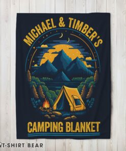 Cute Pretty Vintage Camping Blanket Fleece Customized Blanket