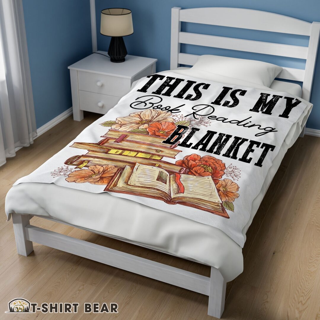 Cute This Is My Book Reading Blanket Fleece Customized Blanket