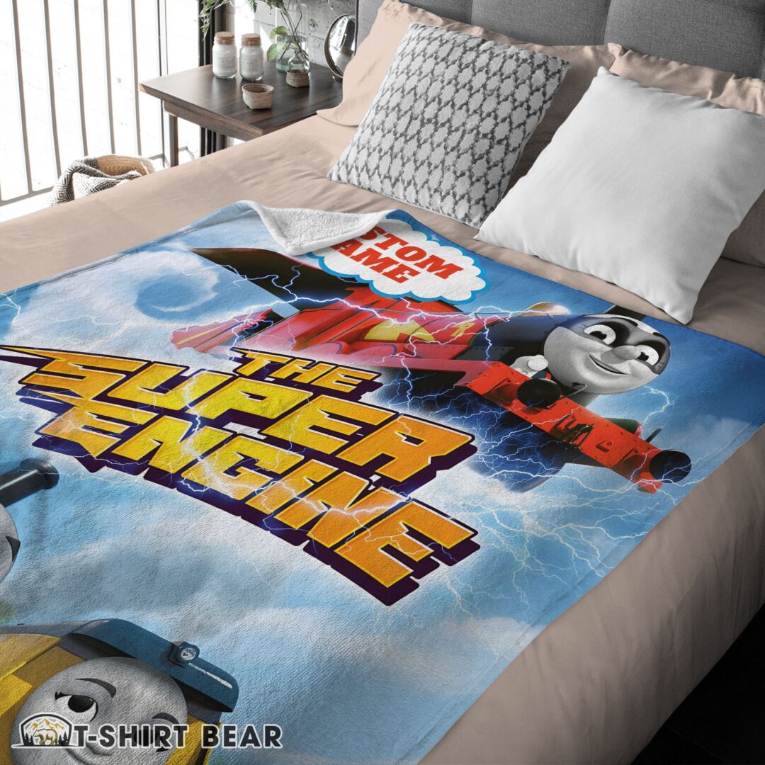Cute Thomas & Friends The Super Engine Poster Blanket Fleece Customized Blanket