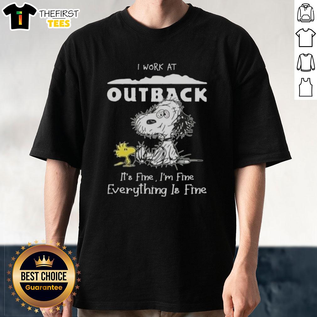 cute-tired-snoopy-and-woodstock-i-work-at-outback-steakhouse-its-fine-im-fine-everything-is-fine-t-shirt Alt Text: Cute Snoopy and Woodstock on a T-shirt that says I Work At Outback Steakhouse It's Fine I'm Fine Everything Is Fine.