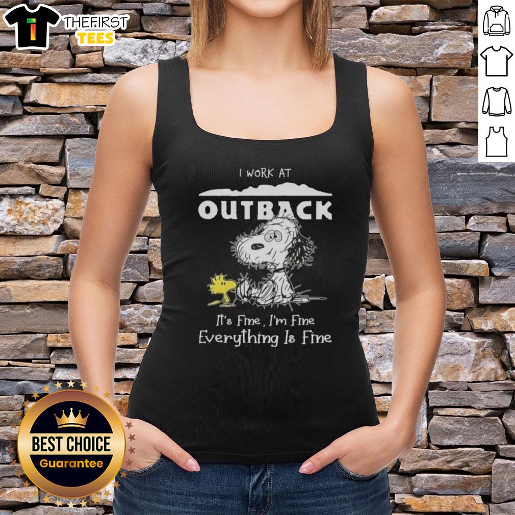 cute-tired-snoopy-and-woodstock-i-work-at-outback-steakhouse-its-fine-im-fine-everything-is-fine-tank-top Alt Text: Cute tired Snoopy and Woodstock on a tank top featuring I work at Outback Steakhouse, it's fine, I'm fine.