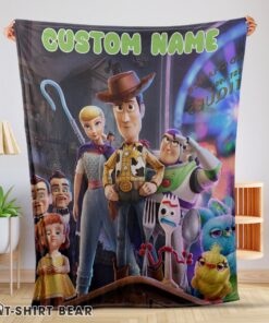 Cute Toy Story 4 Poster Blanket Fleece Customized Blanket