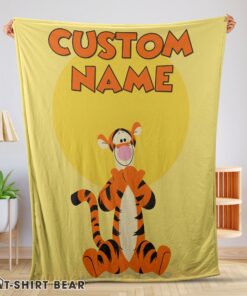 Cute Winnie The Pooh Tigger Blanket Fleece Customized Blanket