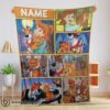 Cute Perfect Disney Oliver & Company Jenny Foxworth Oliver Dodger With Friends Blanket Fleece Customized Blanket