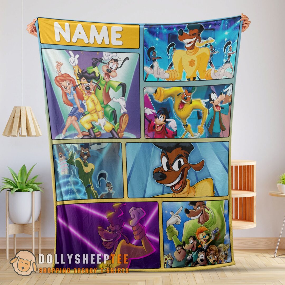 Disney A Goofy Movie Max Goof & Powerline Blanket Customized Blanket
