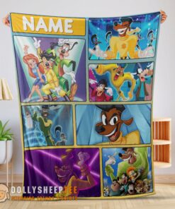 Disney A Goofy Movie Max Goof & Powerline Blanket Customized Blanket