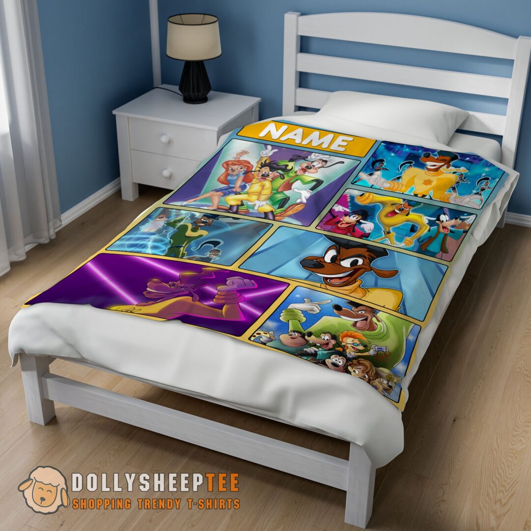 Disney A Goofy Movie Max Goof & Powerline Blanket Customized Blanket