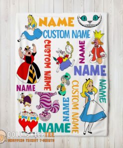 Disney Alice In Wonderland All Character Blanket Customized Blanket