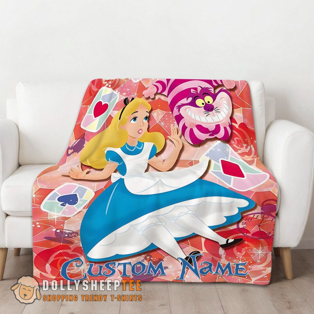 Disney Cheshire Cat Alice In Wonderland Blanket Fleece Customized Blanket-mk-01