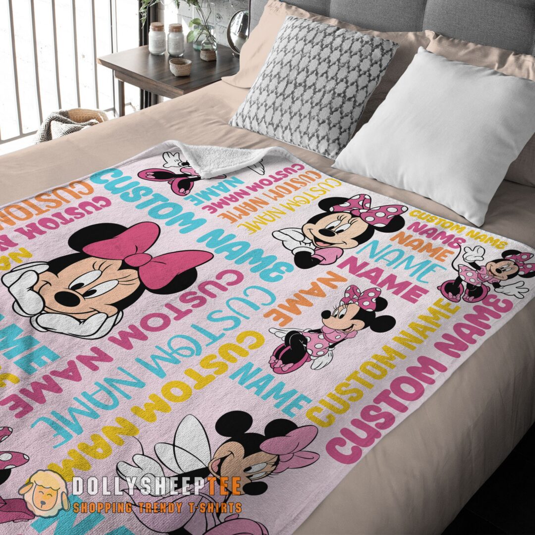 Perfect Disney Minnie Mouse Blanket Fleece Customized Blanket