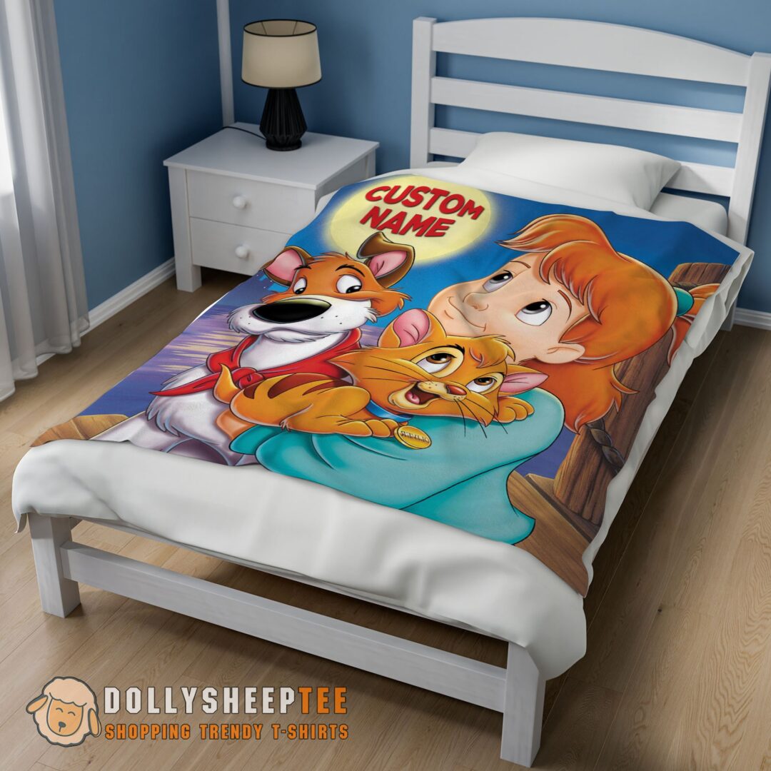 Disney Oliver & Company Jenny Foxworth Oliver Dodger Blanket Fleece Customized Blanket-mk-02