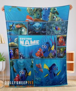 Perfect Disney Pixar Cartoon Finding Nemo With Dory Velveteen Cute Blanket Fleece Customized Blanket