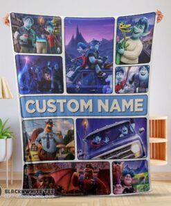 Cute Perfect Disney Pixar Onward Magical Journey Collage Blanket Fleece Customized Blanket