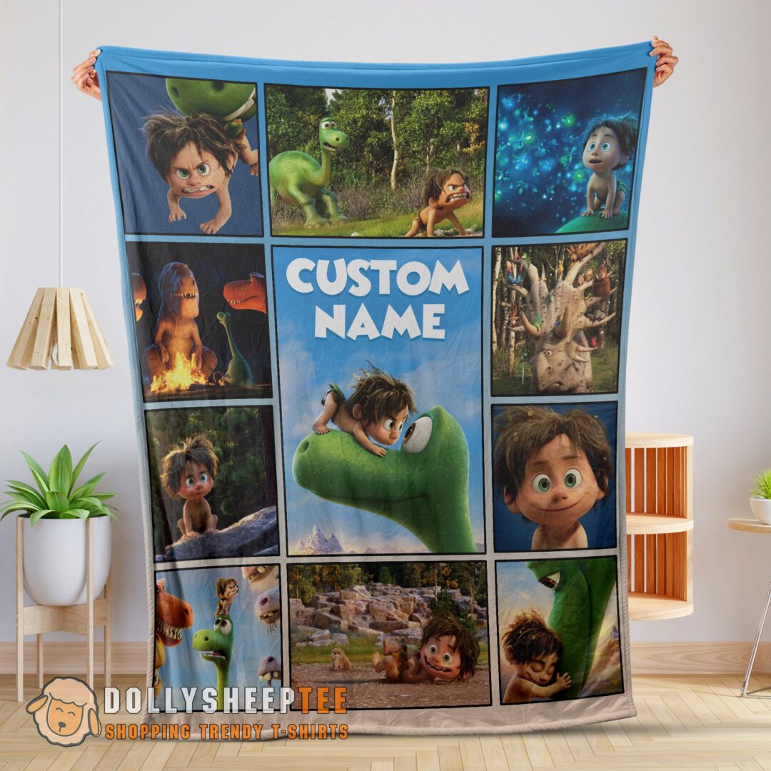 Disney Pixar The Good Dinosaur Collage Poster Blanket Fleece Customized Blanket-mk-01