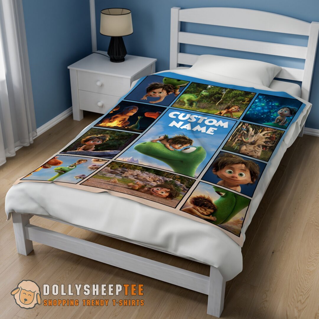 Disney Pixar The Good Dinosaur Collage Poster Blanket Fleece Customized Blanket-mk-02