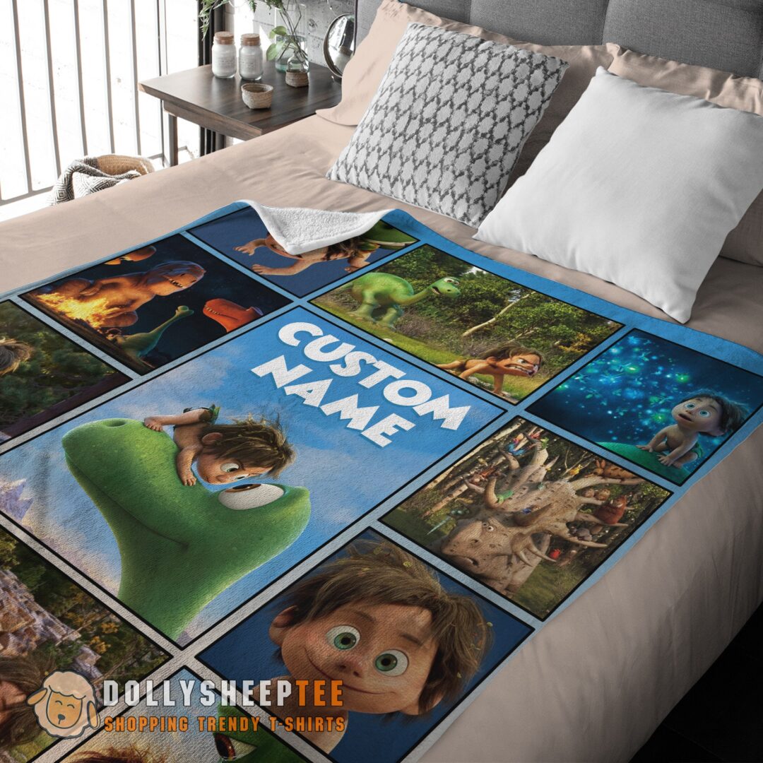 Disney Pixar The Good Dinosaur Collage Poster Blanket Fleece Customized Blanket-mk-03