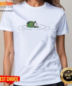 Alt Text: Nice Thomas and Friends Percy's Plunge Ladies Tee featuring vibrant colors and playful design for fans.