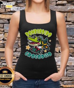 Funny Brainrot Bombardiro Crocodilo Tank Top featuring a vibrant crocodile graphic, perfect for casual and quirky outfits.