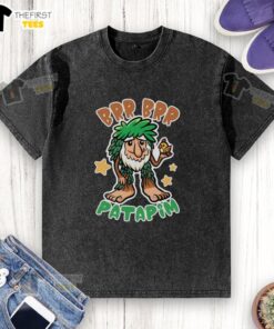 Funny Brainrot Brr Brr Patapim washed t-shirt featuring a quirky graphic design, perfect for casual wear and humor lovers.