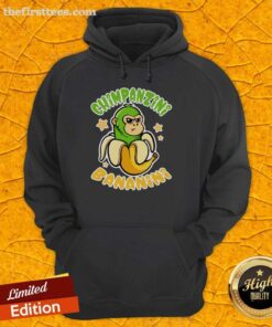 Funny Brainrot Chimpanzini Bananini Hoodie on display, featuring a whimsical chimpanzee design with vibrant colors.