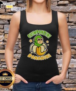 Funny Brainrot Chimpanzini Bananini tank top featuring a playful chimp design, perfect for casual summer wear.