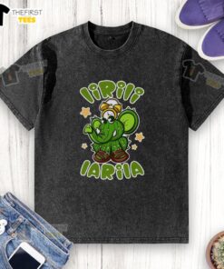 Funny Brainrot Lirili Larila washed t-shirt featuring a quirky graphic design, perfect for casual wear.