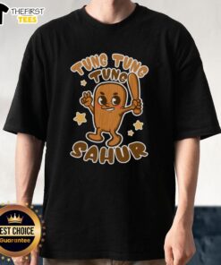 Funny Brainrot Tung Tung Tung Sahur T-Shirt featuring a playful design perfect for Ramadan celebrations.