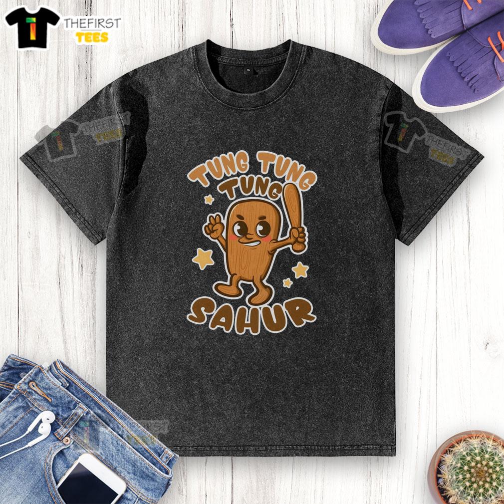 funny-brainrot-tung-tung-tung-sahur-washed-t-shirt Funny Brainrot Tung Tung Tung Sahur washed t-shirt featuring playful graphics and vibrant colors for casual wear.